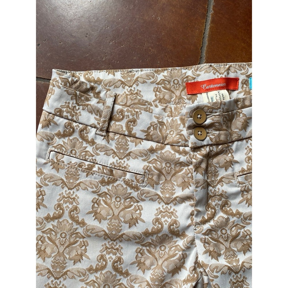 Womens Anthropologie damask cartonnier Charlie ankle straight leg trousers 4 - Picture 2 of 12
